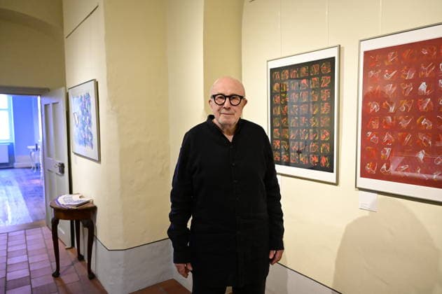 Hans Peter Menge at the opening of his art exhibition, Drawings and Prints, at the Graphic Arts Collection of the Görlitz Collections in the Barockhaus, Görlitz Museum of Cultural History, September 24, 2026 Copyright: xMatthiasxWehnertx