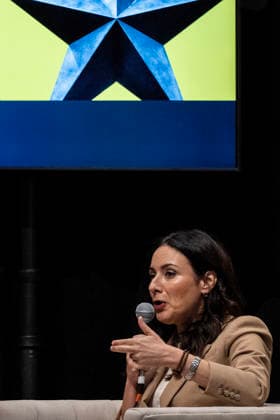 September 24, 2026 Gina Hinojosa, State Representative (D-Austin), running for Governor of Texas in 2026, speaking at The Texas Tribune Festival about her vision for Texas and what it would take to turn the state blue St. Davids Episcopal Church, Austin, Texas, CSM, Austin, United States of America  - ZUMAc04_ 1083717943st Copyright: xMarioxCantux