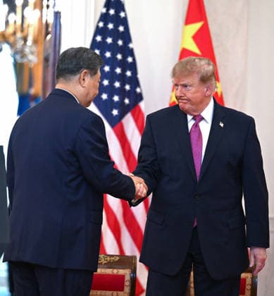 DC: Chinese President Xi Jinping State Visit United States President Donald J Trump and President Xi Jinping of The People’s Republic of China shake hands after making statements during an Arrival Ceremony for a State Visit in the Cross Hall of the White House in Washington, DC on Thursday, September 24, 2026. Credit: Annabelle Gordon Pool via CNP Washington District of Columbia United States  Copyright: xPool ABACAx