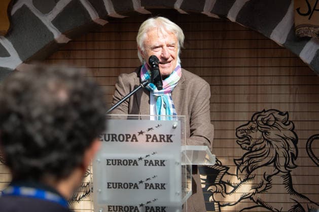 Europa-Park, Rust, Swiss-themed area, Valais Village, official opening of the Emil Hüüsli, Emil Steinberger, Emil s Stage World, exhibition, Swiss artist, comedian, actor, lifetime achievement, entertainment, culture, amusement park, new attraction, tourism, symbolic photo of Roland Mack, Rust, Europa-Park, Baden-Württemberg, Germany Copyright: xFINLEYxMÖRCHx