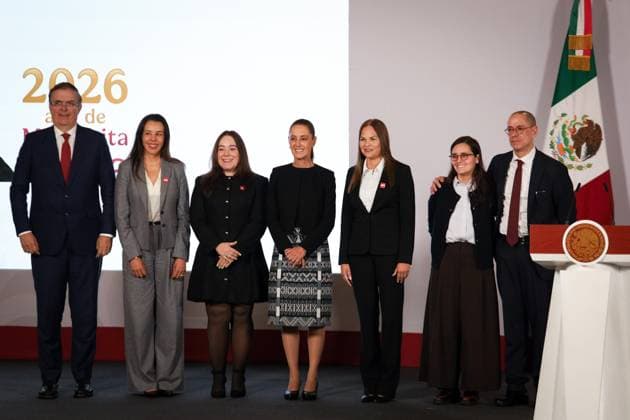 September 24, 2026: TO-45222- Ciudad de M& xe9;xico. 2026-09 -24. Claudia Sheinbaum Pardo, President of Mexico, during the daily morning press conference in the Treasury Room of the National Palace in Mexico City. Among the relevant topics discussed were Stray Kids, BTS, meeting with Lee Jae-myung and progress in simplifying procedures. Alejandro God& xcd;nez Clasos.com.mx - ZUMAcs4_ 20260924_faa_cs4_022 Copyright: xAlejandroxGod& Xed;Nezx