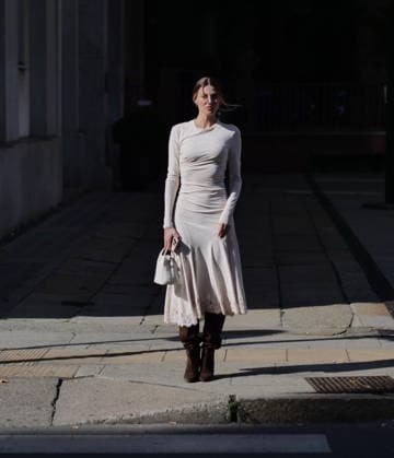 IPA88927214 - Milan, Milan Women s Fashion Week: Spring Summer 2026 2027 - Women s Fashion, Spring Summer 2026–2027, Alberta Ferretti fashion show—Pictured: Sara Pagliaroli  Copyright: xLucaxPontix xLucaPonti IpaAgencyx IPA88927214