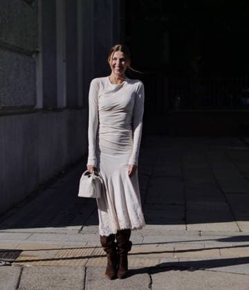 IPA88927218 - Milan, Milan Women s Fashion Week: Spring Summer 2026 2027 - Women s Fashion, Spring Summer 2026–2027, Alberta Ferretti fashion show—Pictured: Sara Pagliaroli  Copyright: xLucaxPontix xLucaPonti IpaAgencyx IPA88927218