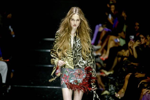 September 24, 2026, Milano, Lombardia: Milano Fashion Week - La sfilata di Roberto Cavalli a Milano, 24 settembre 2026. ANSA MOURAD BALTI TOUATI. Milano Lombardia  - ZUMAa110 20260924_zaf_a110_050 Copyright: xMouradxBaltixTouatix