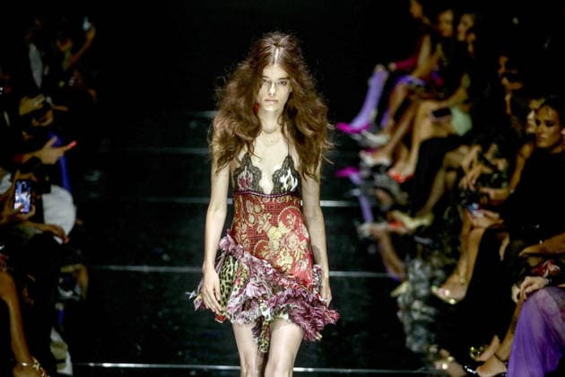 September 24, 2026, Milano, Lombardia: Milano Fashion Week - La sfilata di Roberto Cavalli a Milano, 24 settembre 2026. ANSA MOURAD BALTI TOUATI. Milano Lombardia  - ZUMAa110 20260924_zaf_a110_051 Copyright: xMouradxBaltixTouatix