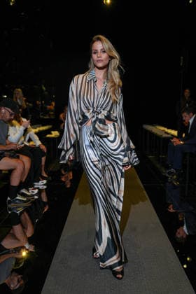 IPA88927383 - Milan, Milan Women™s Fashion Week Spring Summer 2027 - Women™s Fashion, Spring Summer 2027 - Cavalli fashion show - front row Pictured: Simona Jakstaite  Copyright: xRiccardoxGIordanox xRiccardoxGiordano IPAx IPA88927383