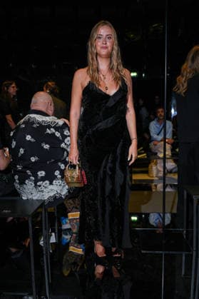 IPA88927470 - Milan, Milan Women™s Fashion Week Spring Summer 2027 - Women™s Fashion, Spring Summer 2027 - Cavalli fashion show - front row Pictured: Valentina Ferragni  Copyright: xRiccardoxGIordanox xRiccardoxGiordano IPAx IPA88927470