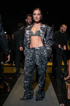 IPA88927582 - Milan, Milan Women™s Fashion Week Spring Summer 2027 - Women™s Fashion, Spring Summer 2027 - Cavalli fashion show - front row Pictured: Veronica Ferraro  Copyright: xRiccardoxGIordanox xRiccardoxGiordano IPAx IPA88927582