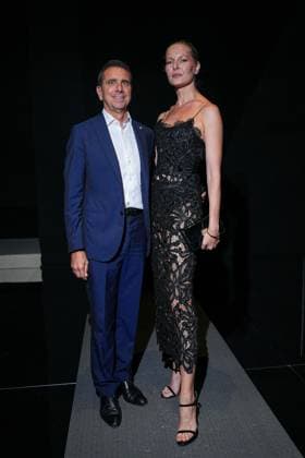 IPA88927359 - Milan, Milan Women™s Fashion Week Spring Summer 2027 - Women™s Fashion, Spring Summer 2027 - Cavalli fashion show - front row Pictured: Giovanni Bozzetti, Ludmilla Voronkina Bozzetti  Copyright: xRiccardoxGIordanox xRiccardoxGiordano IPAx IPA88927359