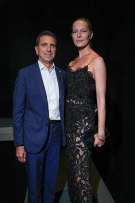 IPA88927362 - Milan, Milan Women™s Fashion Week Spring Summer 2027 - Women™s Fashion, Spring Summer 2027 - Cavalli fashion show - front row Pictured: Giovanni Bozzetti, Ludmilla Voronkina Bozzetti  Copyright: xRiccardoxGIordanox xRiccardoxGiordano IPAx IPA88927362