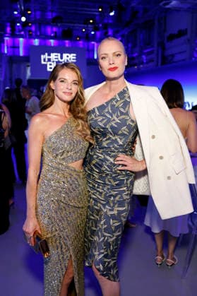 Singer Yvonne Catterfeld and model Franziska Knuppe at the launch of Guerlain s new fragrance, L Heure Bleue, at the Lofthouse in Düsseldorf, September 24, 2026, North Rhine-Westphalia, Germany Copyright: xChristophxHardtx