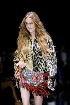MFW Spring Summer 2027 Roberto Cavalli Runway MP MILAN, ITALY - SEPTEMBER 24: a model walks the catwalk of Roberto Cavalli fashion show catwalk during the Milan Fashion Week - Womenswear Spring Summer 2027 on September 24, 2026 in Milan, Italy. Photo by Marco Piovanotto Abacapress.com Milan Italy  Copyright: xPiovanottoxMarco ABACAx