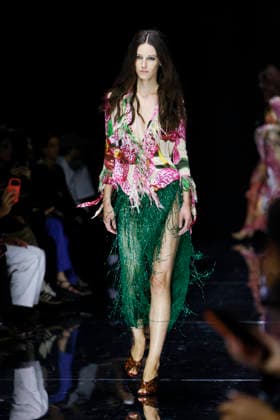 MFW Spring Summer 2027 Roberto Cavalli Runway MP MILAN, ITALY - SEPTEMBER 24: a model walks the catwalk of Roberto Cavalli fashion show catwalk during the Milan Fashion Week - Womenswear Spring Summer 2027 on September 24, 2026 in Milan, Italy. Photo by Marco Piovanotto Abacapress.com Milan Italy  Copyright: xPiovanottoxMarco ABACAx