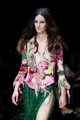 MFW Spring Summer 2027 Roberto Cavalli Runway MP MILAN, ITALY - SEPTEMBER 24: a model walks the catwalk of Roberto Cavalli fashion show catwalk during the Milan Fashion Week - Womenswear Spring Summer 2027 on September 24, 2026 in Milan, Italy. Photo by Marco Piovanotto Abacapress.com Milan Italy  Copyright: xPiovanottoxMarco ABACAx