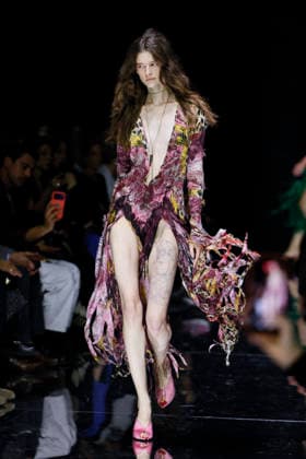 MFW Spring Summer 2027 Roberto Cavalli Runway MP MILAN, ITALY - SEPTEMBER 24: a model walks the catwalk of Roberto Cavalli fashion show catwalk during the Milan Fashion Week - Womenswear Spring Summer 2027 on September 24, 2026 in Milan, Italy. Photo by Marco Piovanotto Abacapress.com Milan Italy  Copyright: xPiovanottoxMarco ABACAx