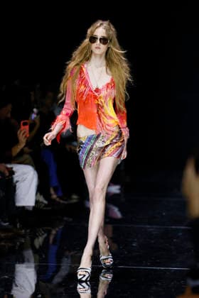 MFW Spring Summer 2027 Roberto Cavalli Runway MP MILAN, ITALY - SEPTEMBER 24: a model walks the catwalk of Roberto Cavalli fashion show catwalk during the Milan Fashion Week - Womenswear Spring Summer 2027 on September 24, 2026 in Milan, Italy. Photo by Marco Piovanotto Abacapress.com Milan Italy  Copyright: xPiovanottoxMarco ABACAx