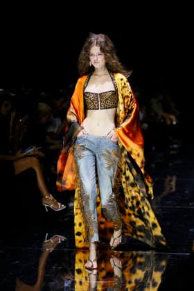MFW Spring Summer 2027 Roberto Cavalli Runway MP MILAN, ITALY - SEPTEMBER 24: a model walks the catwalk of Roberto Cavalli fashion show catwalk during the Milan Fashion Week - Womenswear Spring Summer 2027 on September 24, 2026 in Milan, Italy. Photo by Marco Piovanotto Abacapress.com Milan Italy  Copyright: xPiovanottoxMarco ABACAx