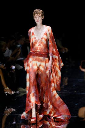 MFW Spring Summer 2027 Roberto Cavalli Runway MP MILAN, ITALY - SEPTEMBER 24: a model walks the catwalk of Roberto Cavalli fashion show catwalk during the Milan Fashion Week - Womenswear Spring Summer 2027 on September 24, 2026 in Milan, Italy. Photo by Marco Piovanotto Abacapress.com Milan Italy  Copyright: xPiovanottoxMarco ABACAx