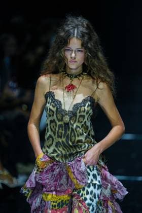 IPA88928607 - Milan, Milan Women™s Fashion Week Spring Summer 2027 - Women™s Fashion, Spring Summer 2027 - Cavalli fashion show - runway in the photo: Model  Copyright: xRiccardoxGIordanox xRiccardoxGiordano IPAx IPA88928607