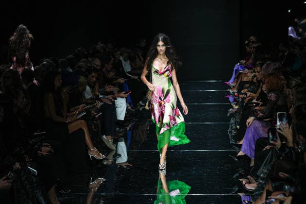 IPA88928588 - Milan, Milan Women™s Fashion Week Spring Summer 2027 - Women™s Fashion, Spring Summer 2027 - Cavalli fashion show - runway In the photo: Model  Copyright: xRiccardoxGIordanox xRiccardoxGiordano IPAx IPA88928588