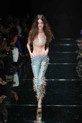 IPA88928651 - Milan, Milan Women™s Fashion Week Spring Summer 2027 - Women™s Fashion, Spring Summer 2027 - Cavalli fashion show - runway Pictured: Model  Copyright: xRiccardoxGIordanox xRiccardoxGiordano IPAx IPA88928651
