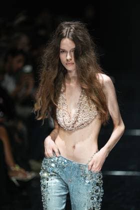 IPA88928655 - Milan, Milan Women™s Fashion Week Spring Summer 2027 - Women™s Fashion, Spring Summer 2027 - Cavalli fashion show - runway Pictured: Model  Copyright: xRiccardoxGIordanox xRiccardoxGiordano IPAx IPA88928655