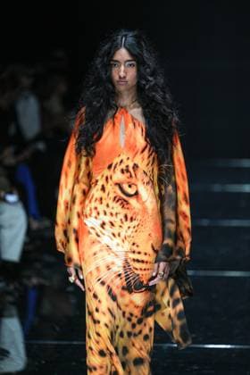 IPA88928814 - Milan, Milan Women™s Fashion Week Spring Summer 2027 - Women™s Fashion, Spring Summer 2027 - Cavalli fashion show - runway In the photo: Model  Copyright: xRiccardoxGIordanox xRiccardoxGiordano IPAx IPA88928814