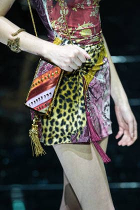 IPA88928725 - Milan, Milan Women™s Fashion Week Spring Summer 2027 - Women™s Fashion, Spring Summer 2027 - Cavalli fashion show - runway in the photo: detail of a handbag  Copyright: xRiccardoxGIordanox xRiccardoxGiordano IPAx IPA88928725