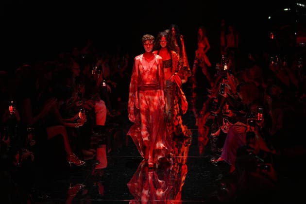 IPA88928830 - Milan, Milan Women™s Fashion Week Spring Summer 2027 - Women™s Fashion, Spring Summer 2027 - Cavalli fashion show - runway In the photo: Model  Copyright: xRiccardoxGIordanox xRiccardoxGiordano IPAx IPA88928830
