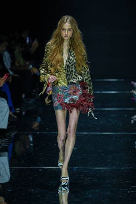 IPA88928591 - Milan, Milan Women™s Fashion Week Spring Summer 2027 - Women™s Fashion, Spring Summer 2027 - Cavalli fashion show - runway Pictured: Model  Copyright: xRiccardoxGIordanox xRiccardoxGiordano IPAx IPA88928591