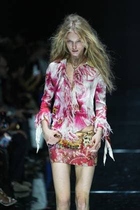 IPA88928711 - Milan, Milan Women™s Fashion Week Spring Summer 2027 - Women™s Fashion, Spring Summer 2027 - Cavalli fashion show - runway Pictured: Model  Copyright: xRiccardoxGIordanox xRiccardoxGiordano IPAx IPA88928711