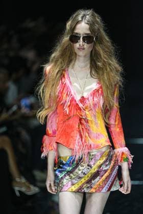 IPA88928804 - Milan, Milan Women™s Fashion Week Spring Summer 2027 - Women™s Fashion, Spring Summer 2027 - Cavalli fashion show - runway in the photo: Model  Copyright: xRiccardoxGIordanox xRiccardoxGiordano IPAx IPA88928804