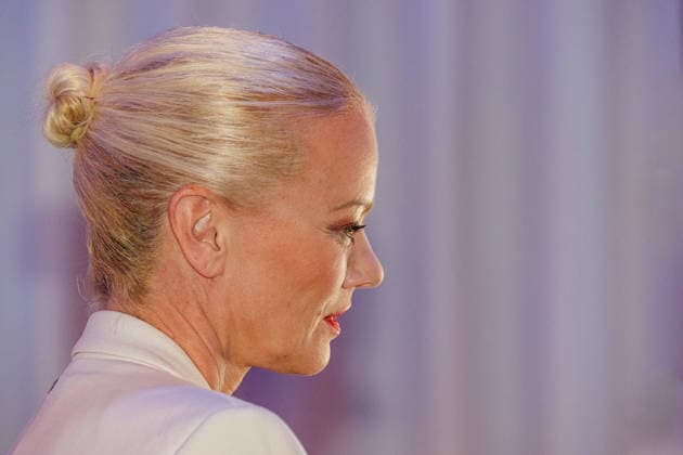 September 24, 2026, Düsseldorf: Franziska Knuppe on the Blue Carpet at the launch of the new Guerlain L™Heure Bleue Eau de Parfum at the Lofthouse in Düsseldorf. Lofthouse, Reisholzer Werftstraße, North Rhine-Westphalia, Germany