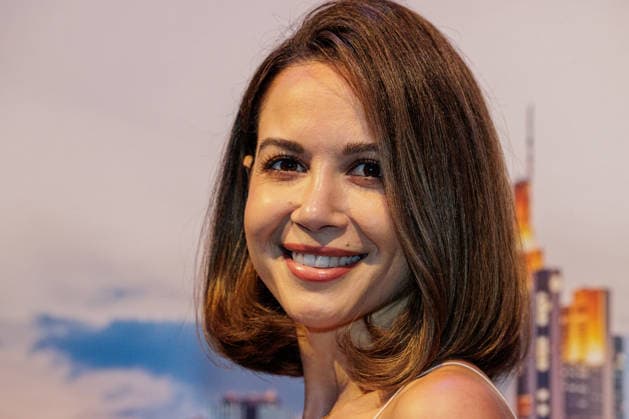September 24, 2026, Düsseldorf: Mandy Capristo on the Blue Carpet at the launch of the new Guerlain L’Heure Bleue Eau de Parfum at the Lofthouse in Düsseldorf. Lofthouse, Reisholzer Werftstraße, North Rhine-Westphalia, Germany