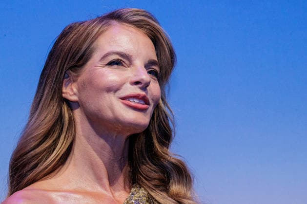 September 24, 2026, Düsseldorf: Yvonne Catterfeld on the Blue Carpet at the launch of the new Guerlain L™Heure Bleue Eau de Parfum at the Lofthouse in Düsseldorf, Lofthouse, Reisholzer Werftstraße, North Rhine-Westphalia, Germany