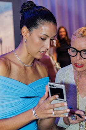 September 24, 2026, Düsseldorf: Rebecca Mir on the Blue Carpet at the launch of the new Guerlain L™Heure Bleue Eau de Parfum at the Lofthouse in Düsseldorf, Lofthouse, Reisholzer Werftstraße, North Rhine-Westphalia, Germany