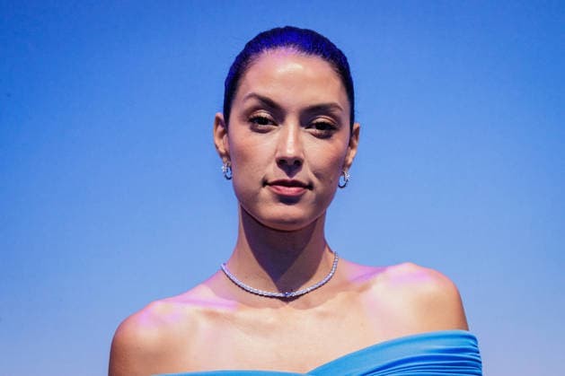 September 24, 2026, Düsseldorf: Rebecca Mir on the Blue Carpet at the launch of the new Guerlain L™Heure Bleue Eau de Parfum at the Lofthouse in Düsseldorf, Lofthouse, Reisholzer Werftstraße, North Rhine-Westphalia, Germany