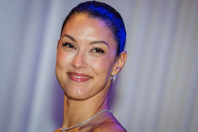 September 24, 2026, Düsseldorf: Rebecca Mir on the Blue Carpet at the launch of the new Guerlain L™Heure Bleue Eau de Parfum at the Lofthouse in Düsseldorf, Lofthouse, Reisholzer Werftstraße, North Rhine-Westphalia, Germany