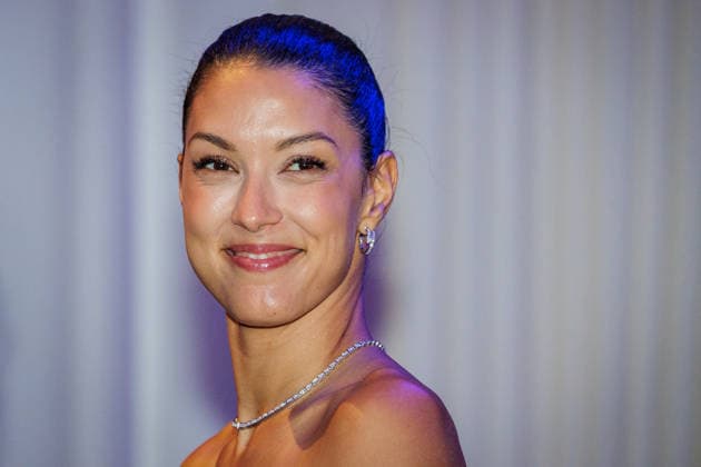 September 24, 2026, Düsseldorf: Rebecca Mir on the Blue Carpet at the launch of the new Guerlain L™Heure Bleue Eau de Parfum at the Lofthouse in Düsseldorf, Lofthouse, Reisholzer Werftstraße, North Rhine-Westphalia, Germany