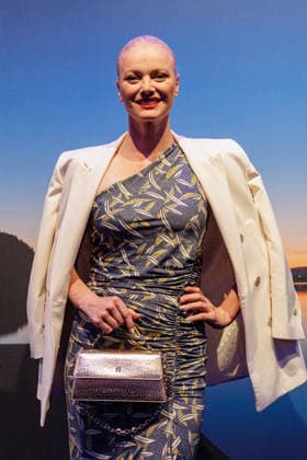 September 24, 2026, Düsseldorf: Franziska Knuppe on the Blue Carpet at the launch of the new Guerlain L’Heure Bleue Eau de Parfum at the Lofthouse in Düsseldorf, Lofthouse, Reisholzer Werftstraße, North Rhine-Westphalia, Germany