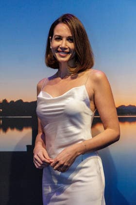 September 24, 2026, Düsseldorf: Mandy Capristo on the Blue Carpet at the launch of the new Guerlain L’Heure Bleue Eau de Parfum at the Lofthouse in Düsseldorf. Lofthouse, Reisholzer Werftstraße, North Rhine-Westphalia, Germany