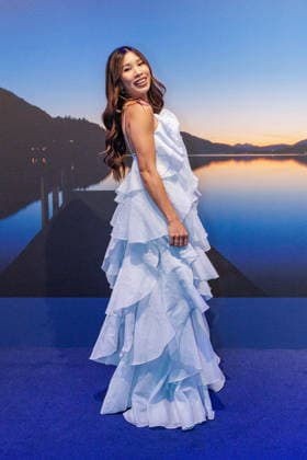 September 24, 2026, Düsseldorf: Kisu on the Blue Carpet at the launch of the new Guerlain L™Heure Bleue Eau de Parfum at the Lofthouse in Düsseldorf, Lofthouse, Reisholzer Werftstraße, North Rhine-Westphalia, Germany