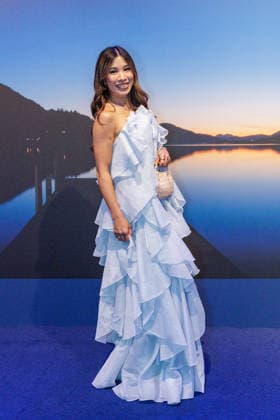 September 24, 2026, Düsseldorf: Kisu on the Blue Carpet at the launch of the new Guerlain L™Heure Bleue Eau de Parfum at the Lofthouse in Düsseldorf, Lofthouse, Reisholzer Werftstraße, North Rhine-Westphalia, Germany