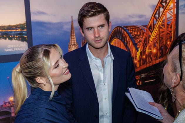 September 24, 2026, Düsseldorf: Luna Schweiger and Lucas Wenz on the Blue Carpet at the launch of the new Guerlain L™Heure Bleue Eau de Parfum at the Lofthouse in Düsseldorf, Reisholzer Werftstraße, North Rhine-Westphalia, Germany