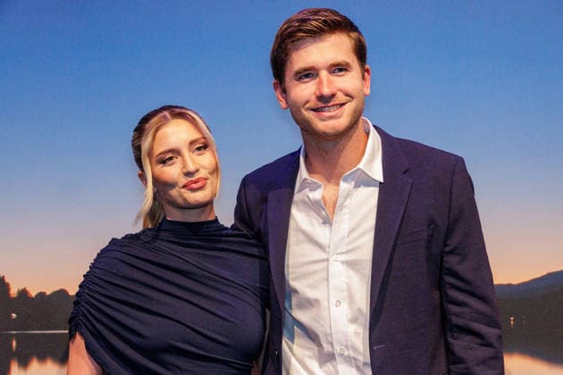 September 24, 2026, Düsseldorf: Luna Schweiger and Lucas Wenz on the Blue Carpet at the launch of the new Guerlain L™Heure Bleue Eau de Parfum at the Lofthouse in Düsseldorf, Reisholzer Werftstraße, North Rhine-Westphalia, Germany