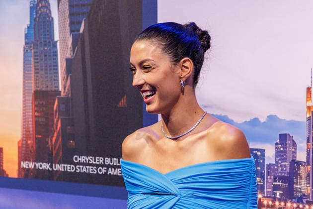 September 24, 2026, Düsseldorf: Rebecca Mir on the Blue Carpet at the launch of the new Guerlain L™Heure Bleue Eau de Parfum at the Lofthouse in Düsseldorf, Lofthouse, Reisholzer Werftstraße, North Rhine-Westphalia, Germany