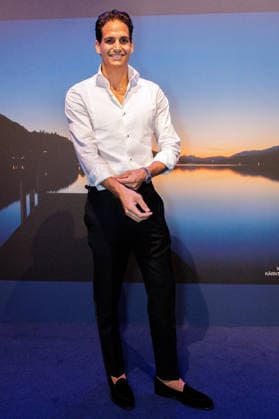 September 24, 2026, Düsseldorf: Kevin von Anhalt on the Blue Carpet at the launch of the new Guerlain L™Heure Bleue Eau de Parfum at the Lofthouse in Düsseldorf, Lofthouse, Reisholzer Werftstraße, North Rhine-Westphalia, Germany