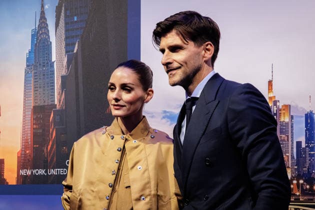 September 24, 2026, Düsseldorf Olivia Palermo and Johannes Hübl on the Blue Carpet at the launch of the new Guerlain L™Heure Bleue Eau de Parfum at the Lofthouse in Düsseldorf, Reisholzer Werftstraße, North Rhine-Westphalia, Germany