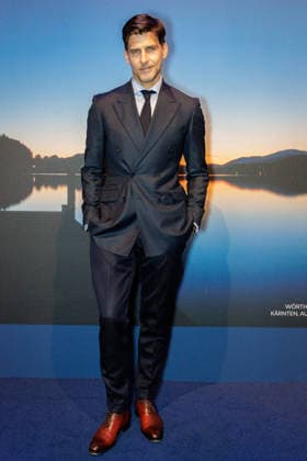 September 24, 2026, Düsseldorf: Johannes Hübl on the Blue Carpet at the launch of the new Guerlain L™Heure Bleue Eau de Parfum at the Lofthouse in Düsseldorf, Lofthouse, Reisholzer Werftstraße, North Rhine-Westphalia, Germany
