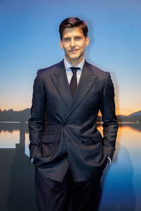 September 24, 2026, Düsseldorf: Johannes Hübl on the Blue Carpet at the launch of the new Guerlain L™Heure Bleue Eau de Parfum at the Lofthouse in Düsseldorf, Lofthouse, Reisholzer Werftstraße, North Rhine-Westphalia, Germany
